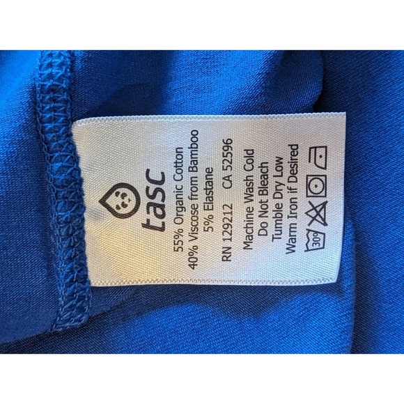 Tasc Bamboo Performance Quarter Zip Pullover Men’s X-Large Blue New Orleans - Picture 5 of 13